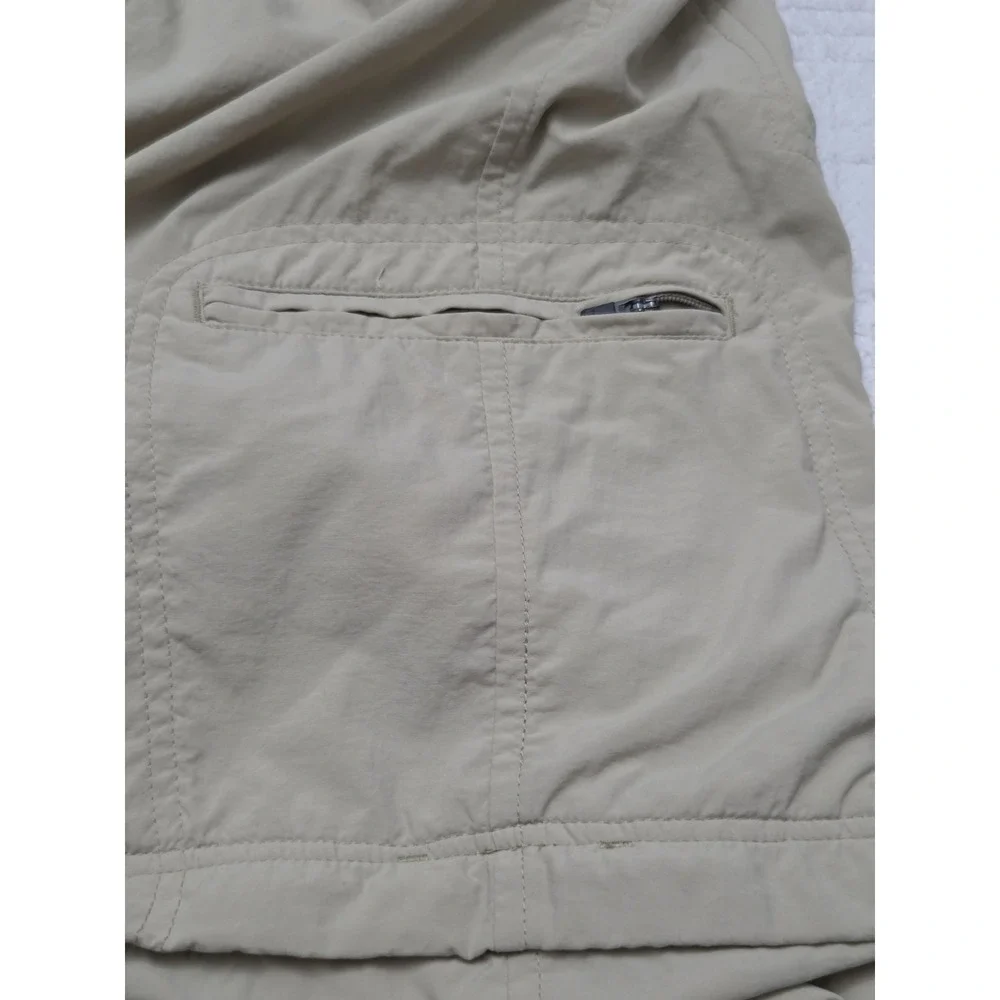 ExOfficio Insect Shield Hiking Pants Mens 36x30 Convertible Khaki Tan Nylon